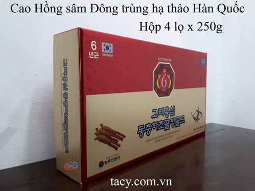 Cao Hồng sâm Đông trùng hạ thảo Hàn Quốc 250g x 4lọ