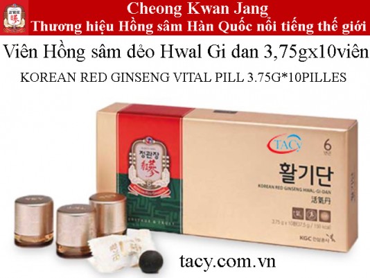 VIÊN HỒNG SÂM HWALKIDAN KGC 10viên/Hộp