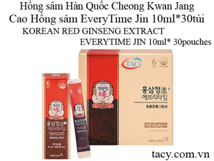 Cao Hồng sâm Everytime Jin KGC 30 gói x 10ml