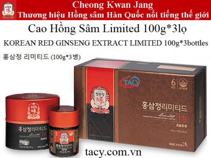 Cao Hồng Sâm KGC Hàn Quốc Limited 100g hộp 3lọ