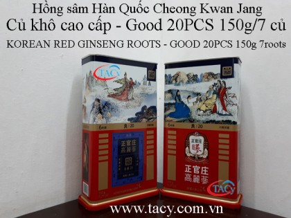 HỒNG SÂM CỦ KHÔ H.QUỐC - GOOD 20PCS 150g/7 củ