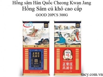 HỒNG SÂM CỦ KHÔ HÀN QUỐC - GOOD 20PCS 300g/14 củ