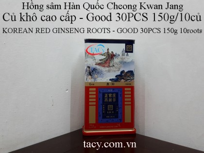 HỒNG SÂM CỦ KHÔ HÀN QUỐC - GOOD 30PCS 150g/10 củ