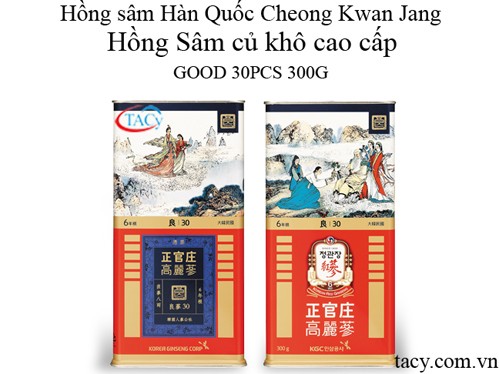 HỒNG SÂM CỦ KHÔ HÀN QUỐC - GOOD 30PCS 300g/19 củ