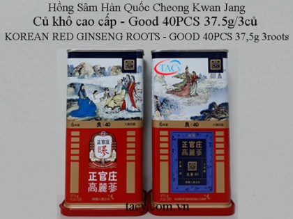 HỒNG SÂM CỦ KHÔ H.QUỐC - Good 40PCS 37.5g 3 củ