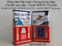 HỒNG SÂM CỦ KHÔ H.QUỐC - GOOD 40PCS 75g 6 củ