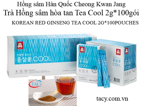 TRÀ HỒNG SÂM HÒA TAN TEA COOL 2g*100